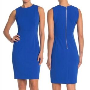 Calvin Klein Blue Scuba Sheath Dress